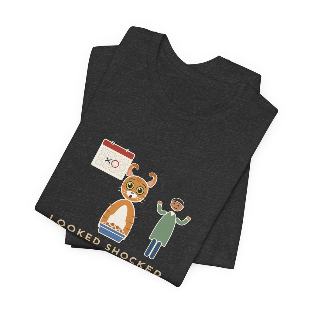American Curl Cat T-Shirt - Looked Shocked at Breakfast, Same Breakfast as Yesterday Funny Cat Tee
