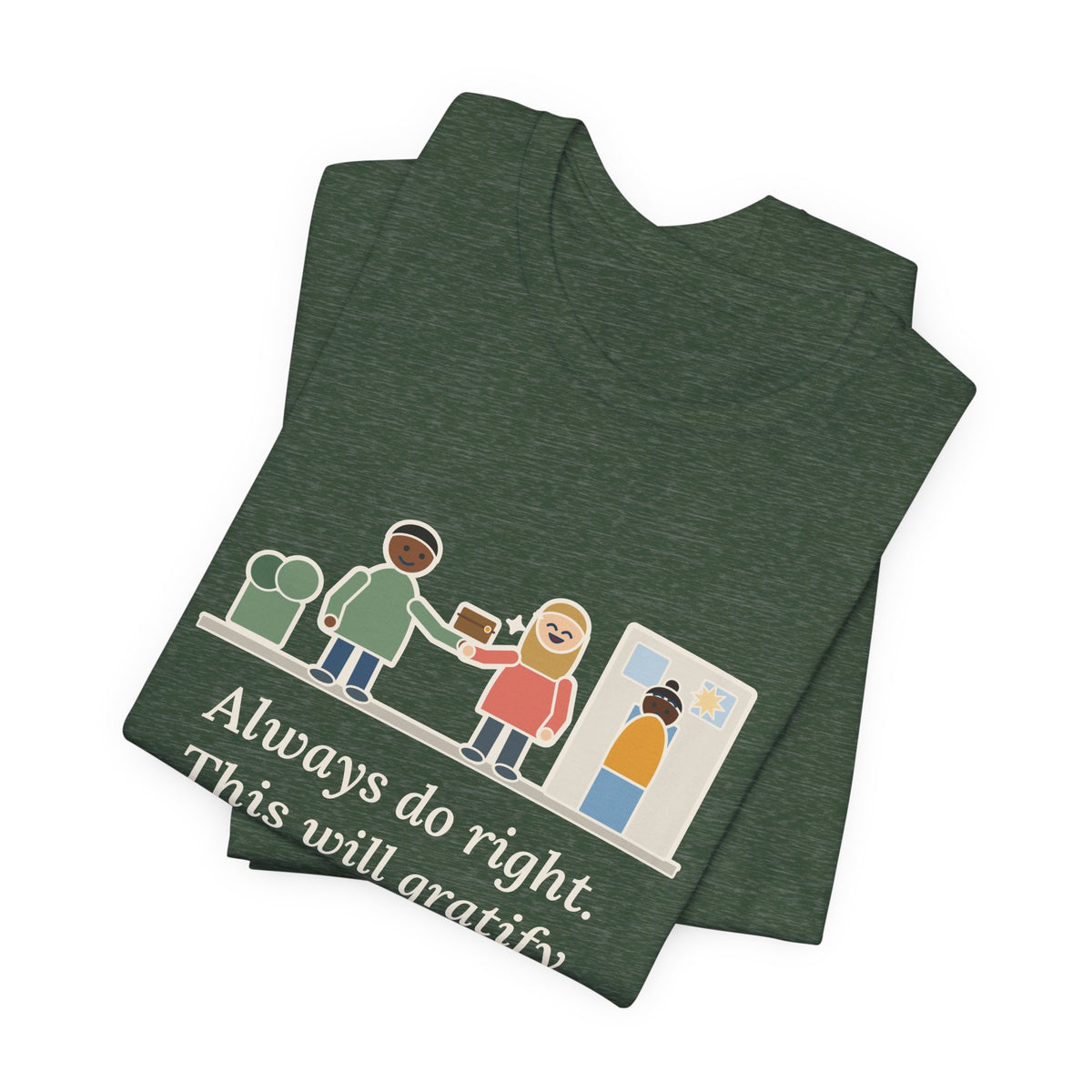 Mark Twain Quote T-Shirt, Always Do Right, Humor Returned Wallet Tee