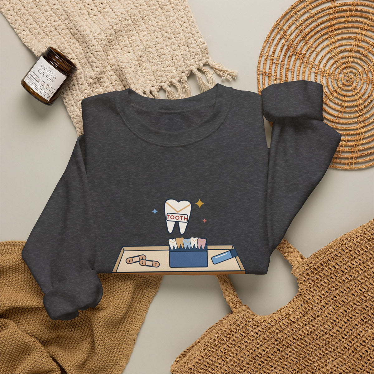 1st and 2nd Grade Teacher Crewneck Sweatshirt - Tooth Fell Out? I Have an Envelope for That