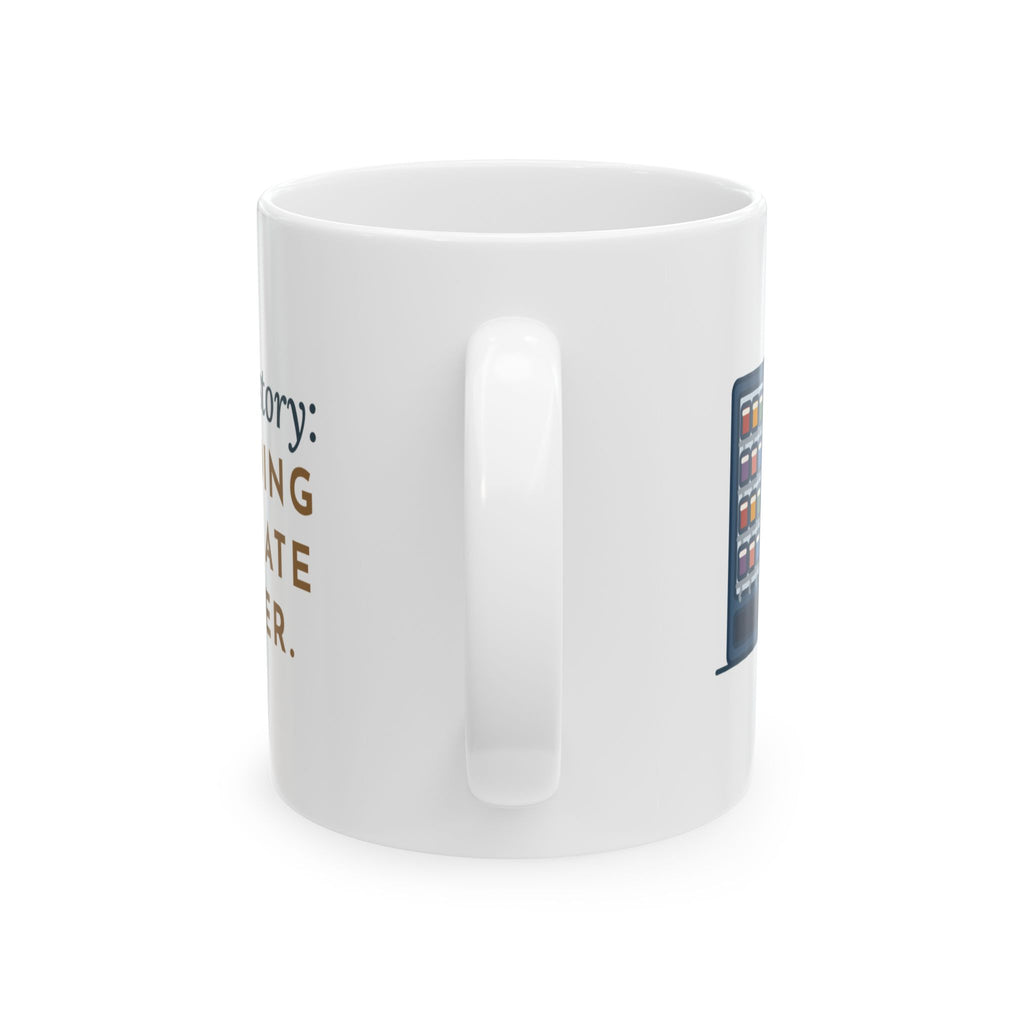 Journalism Teacher Coffee Mug - Front-Page Story on the Vending Machine