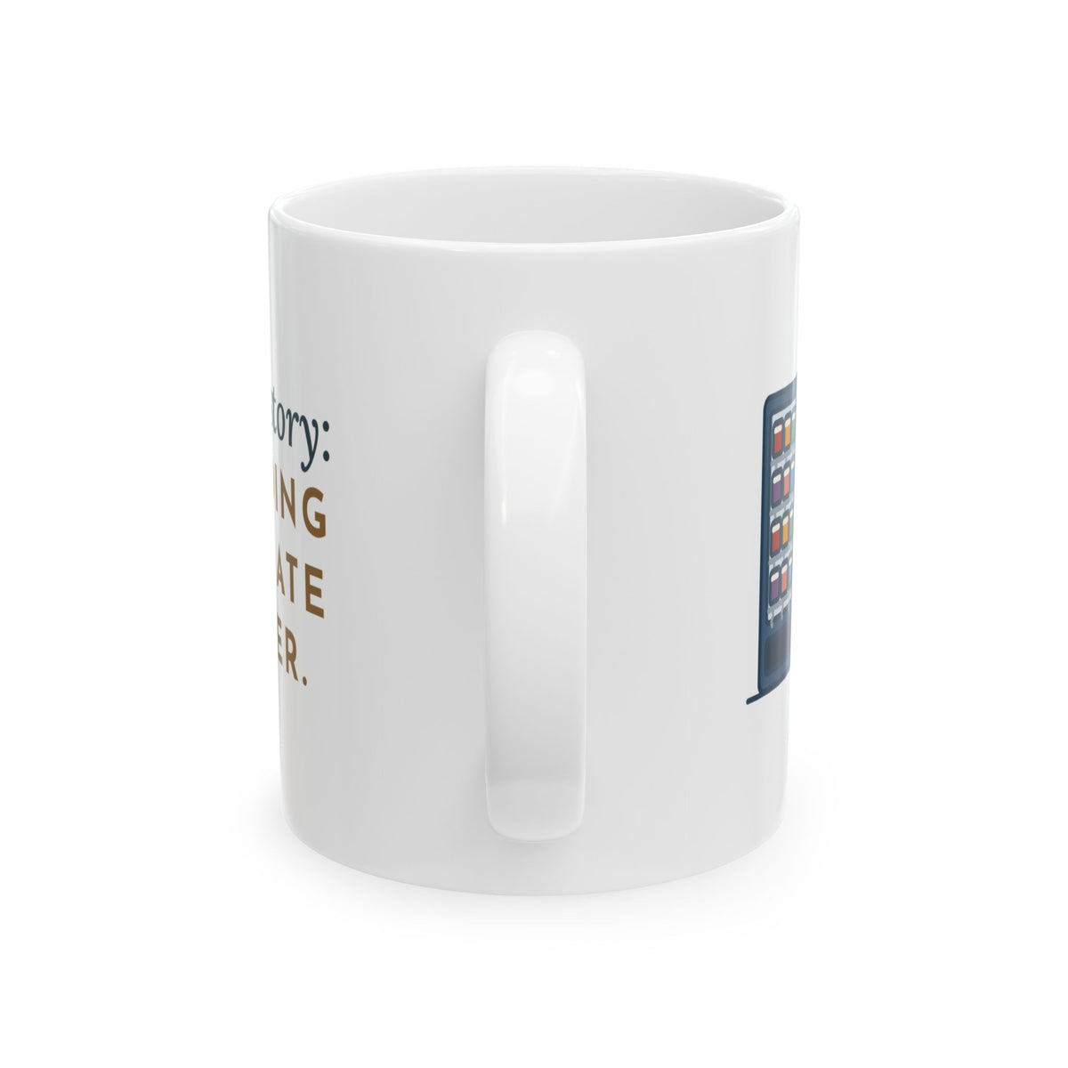 Journalism Teacher Coffee Mug - Front-Page Story on the Vending Machine