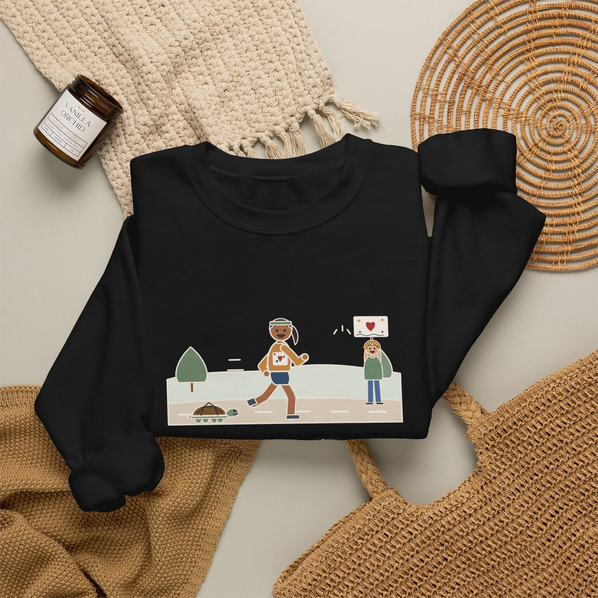 Ran It Slow. Ran It Anyway. Sweatshirt, Running Quote Crewneck, Turtle Pace
