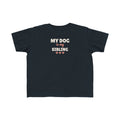 My Dog Is My Sibling Toddler T-Shirt, Funny Dog Lover Kid Tee
