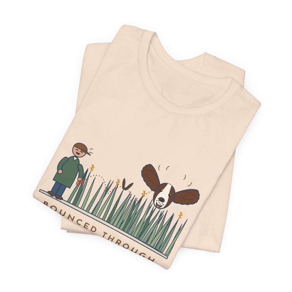 English Springer Spaniel T-Shirt - Bounced Through the Tall Grass, Only the Ears Showed Dog Tee