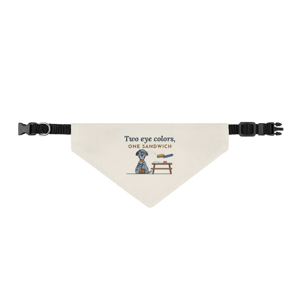 Catahoula Leopard Dog Bandana - Two Eye Colors, One Sandwich Clip-On Pet Bandana