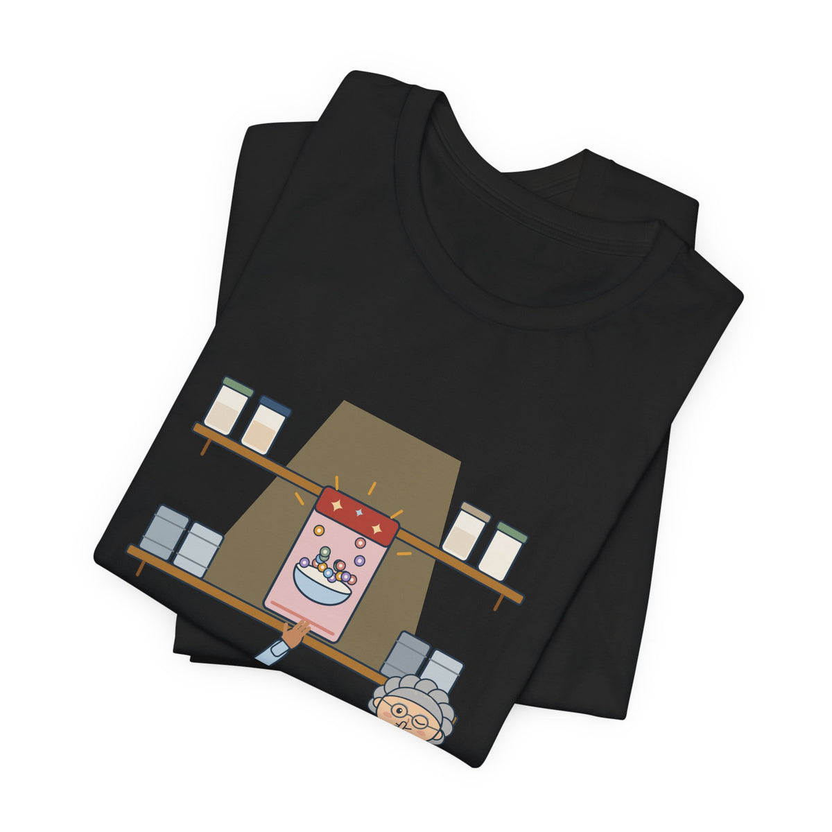 Grandma T-Shirt - Stocked the Cereal Your Mother Banned. Funny Grandparent Tee