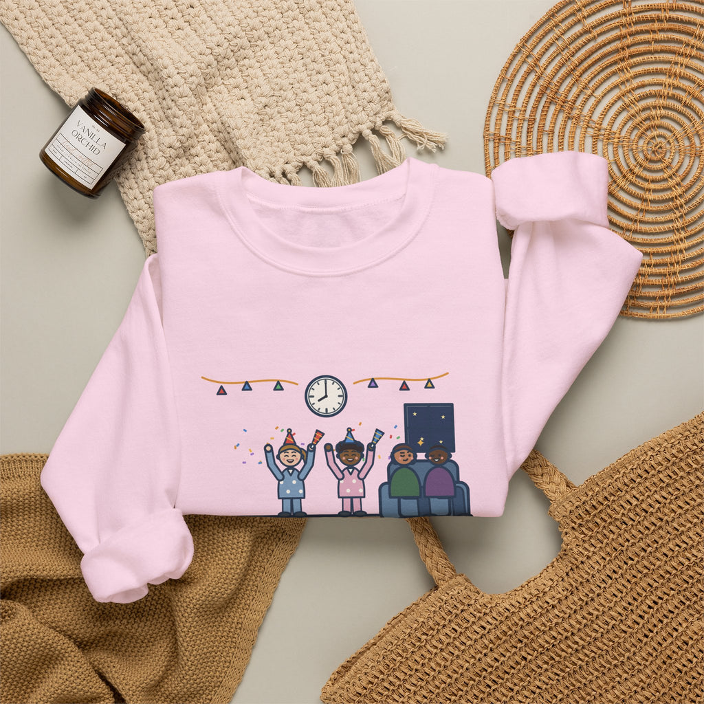New Year's Eve Sweatshirt, With Little Kids, Counted Down at 8:00 and Called It Midnight, Funny Early Countdown Crewneck