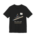 Gravel Cycling T-Shirt - The Route Said Mostly Paved. Funny Hike-a-Bike Gravel Bike Tee