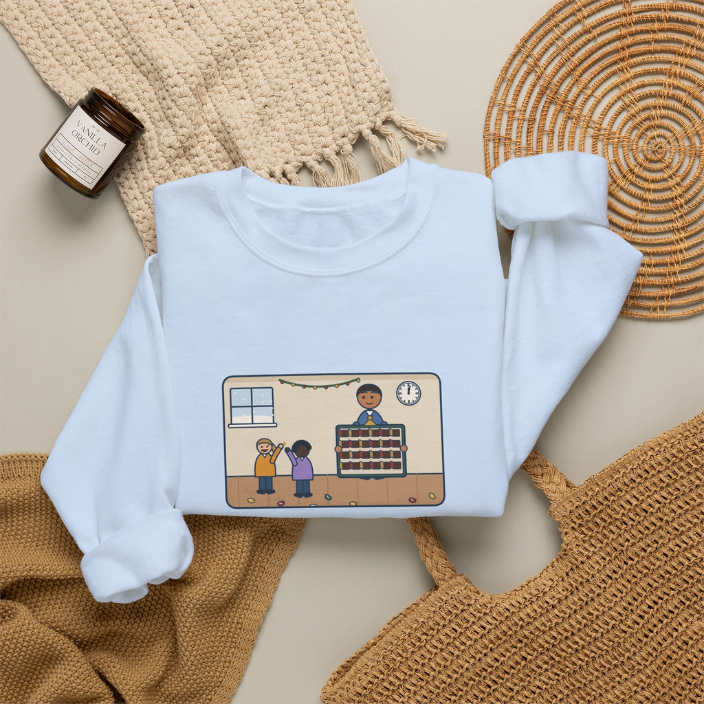 Countdown Calendar Sweatshirt, December 1, the Kids Opened All Twenty-Four Little Doors by Lunch, Funny December Kitchen Crewneck