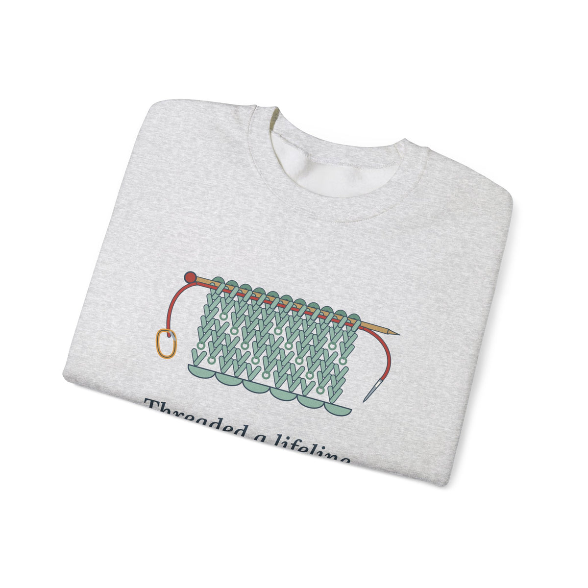 Lace Knitting Crewneck Sweatshirt - Threaded a Lifeline. Now I'm Brave.