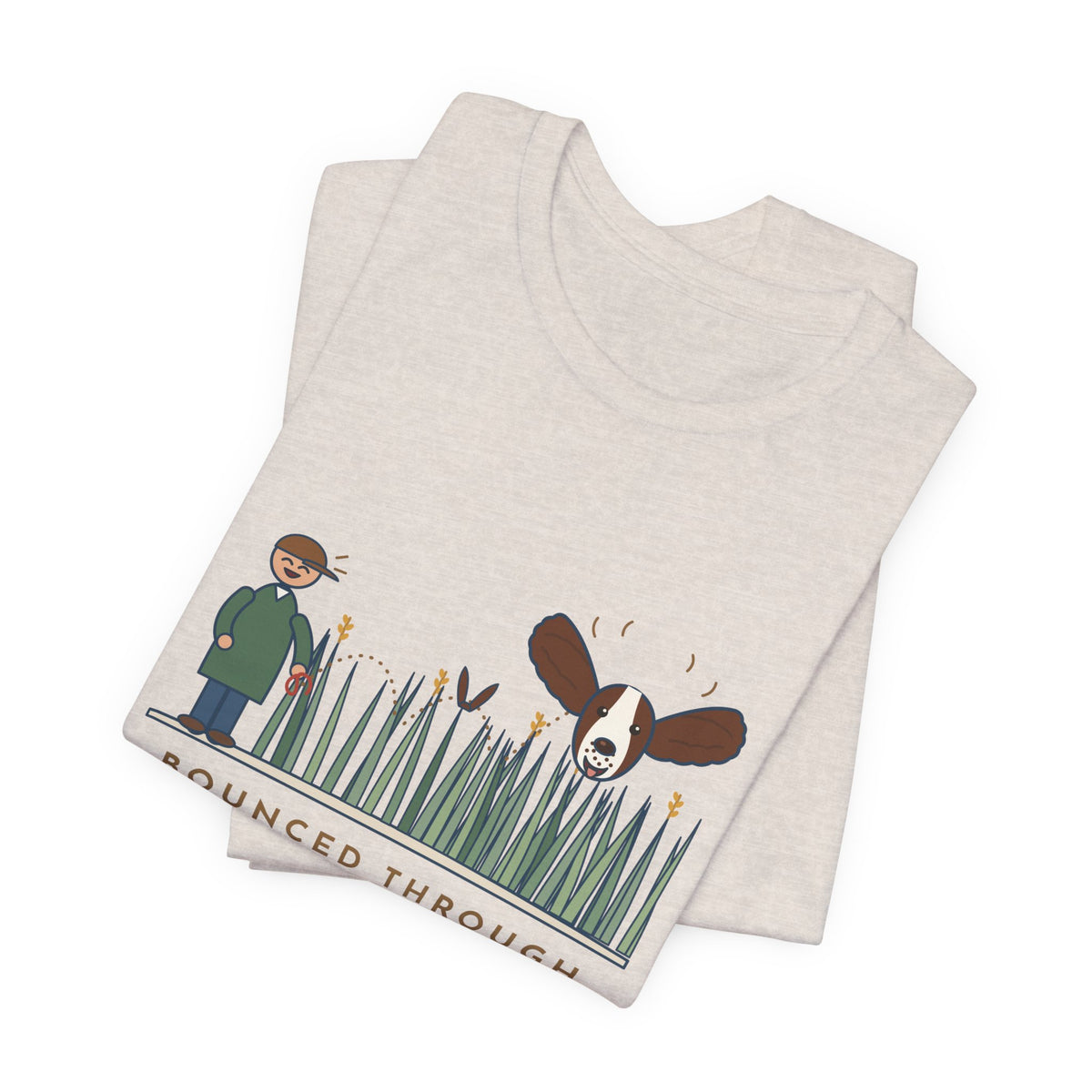 English Springer Spaniel T-Shirt - Bounced Through the Tall Grass, Only the Ears Showed Dog Tee