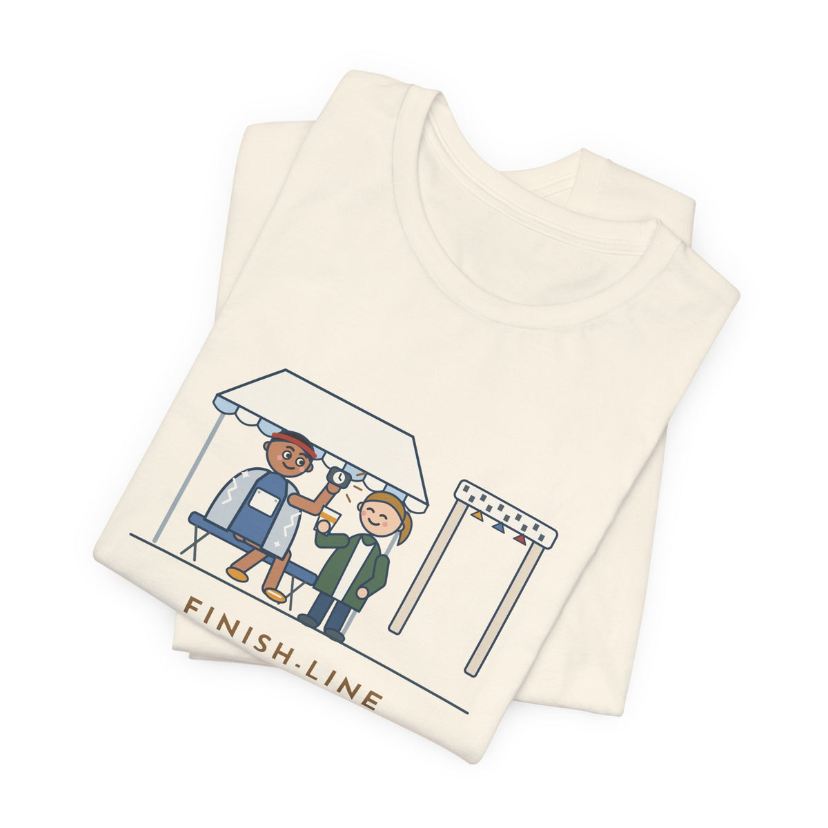 Marathon Medical Tent Nurse T-Shirt - He Asked About His Time First Finish Line Nurse Tee