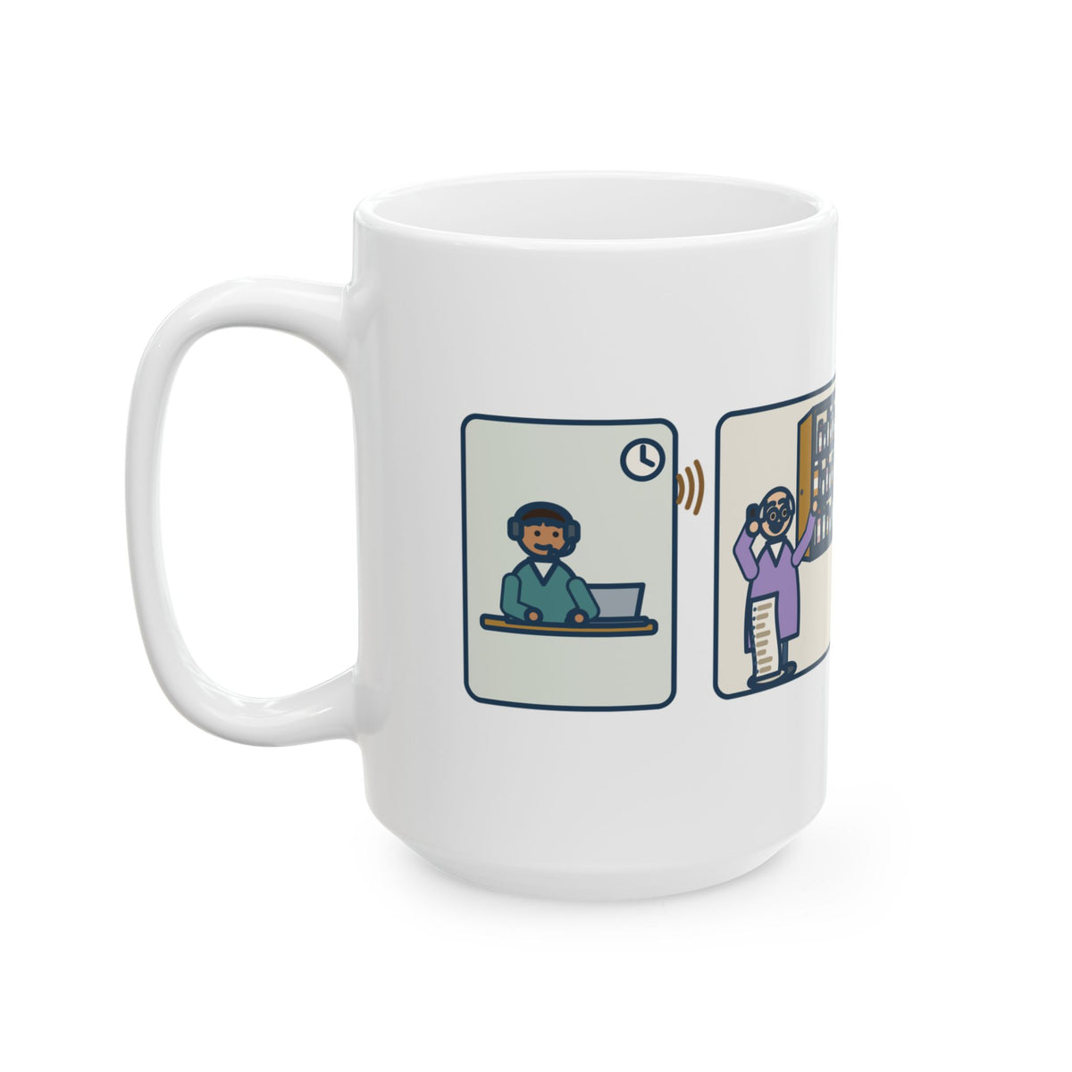 Large 15oz Pre-Admission Testing Nurse Mug - Grandpa Read Every Vitamin Nurse Gift