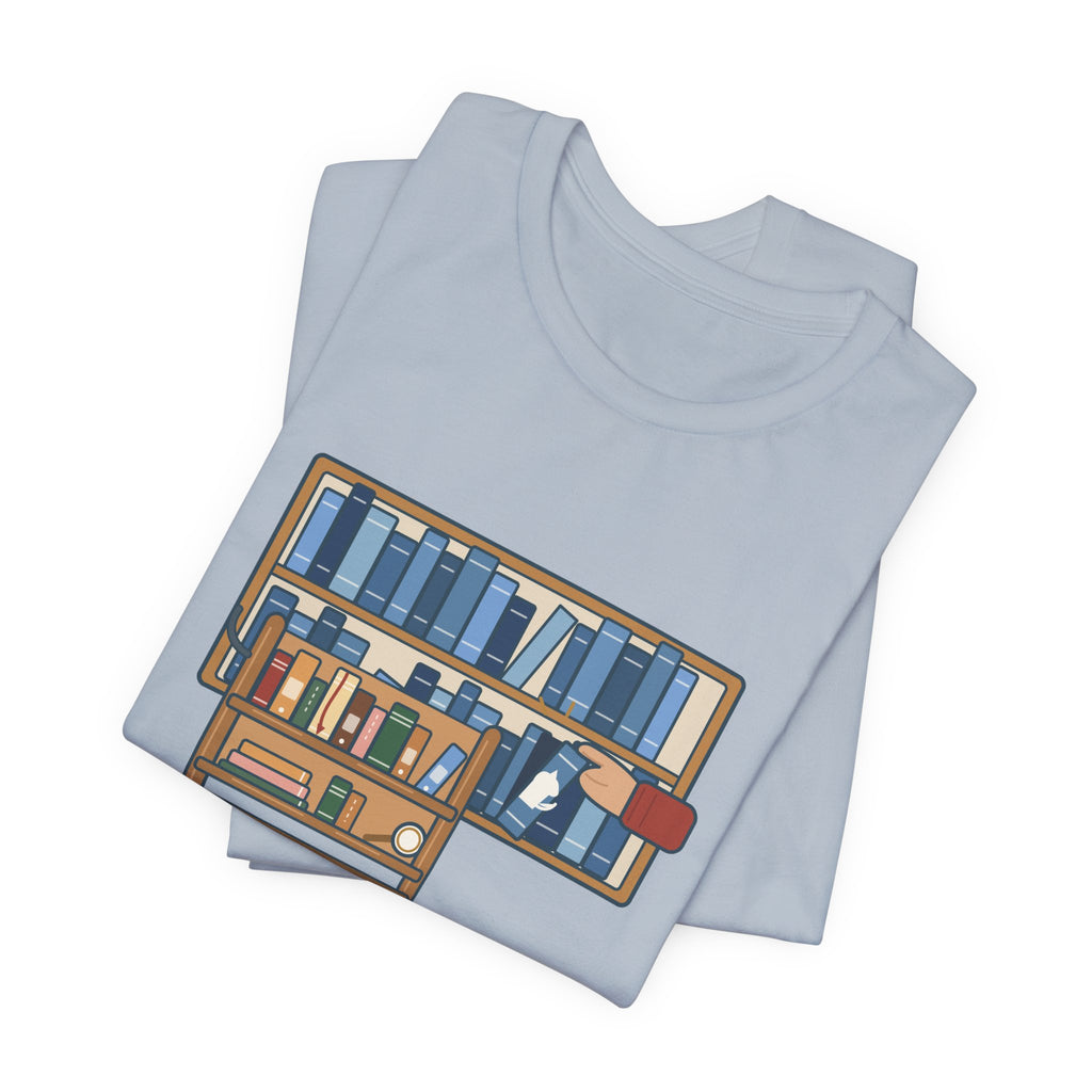 School Librarian T-Shirt - A Blue Book About a Dog. I'm On It. Funny Library Tee