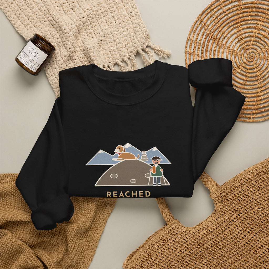 Funny Colorado Hiking Crewneck Sweatshirt - Summit Dog Got There an Hour Earlier