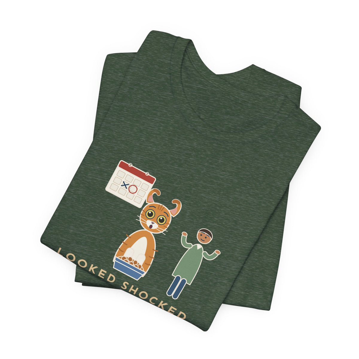 American Curl Cat T-Shirt - Looked Shocked at Breakfast, Same Breakfast as Yesterday Funny Cat Tee