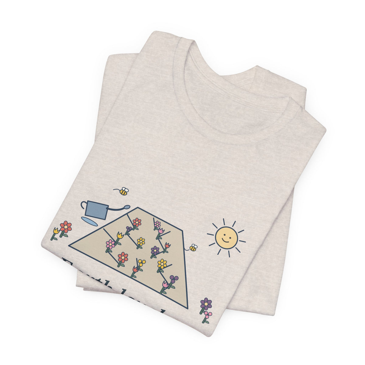Emerson Quote T-Shirt, Earth Laughs in Flowers, Garden Wildflower Path Tee