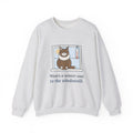 Norwegian Forest Cat Crewneck Sweatshirt - Wears a Winter Coat to the Windowsill