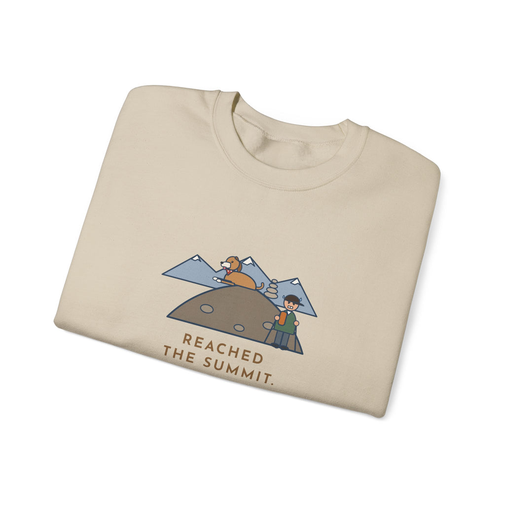 Funny Colorado Hiking Crewneck Sweatshirt - Summit Dog Got There an Hour Earlier