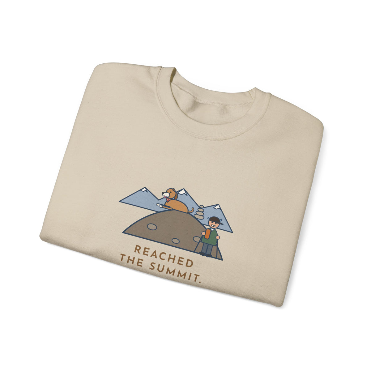Funny Colorado Hiking Crewneck Sweatshirt - Summit Dog Got There an Hour Earlier