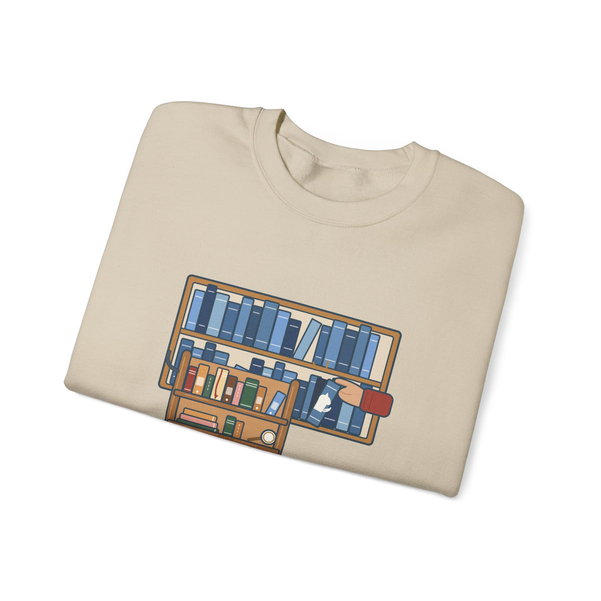 School Librarian Crewneck Sweatshirt - A Blue Book About a Dog. I'm On It.