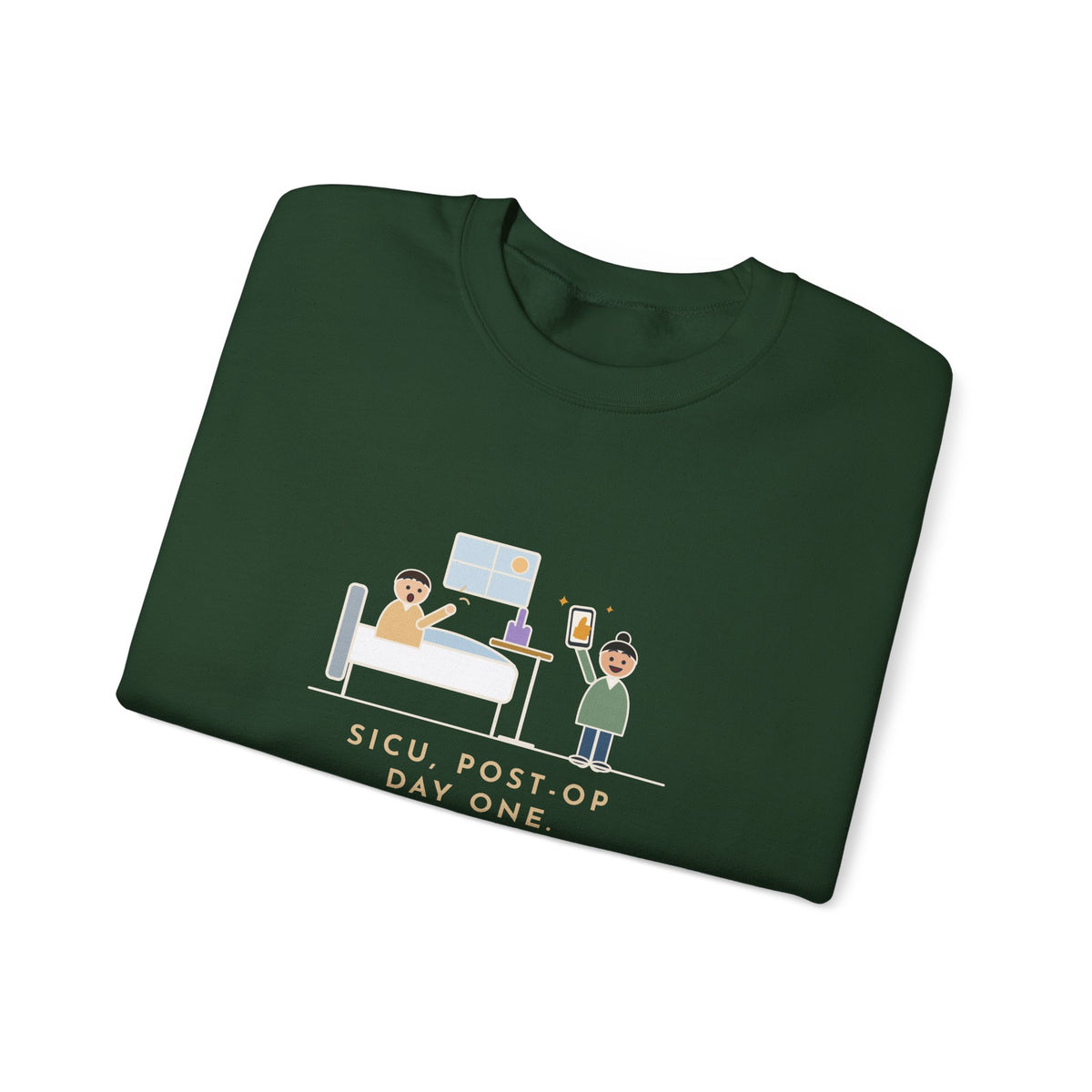 SICU Nurse Sweatshirt, First Question When He Woke Up, Did My Team Win, Funny Big Game Update Crewneck