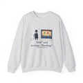 Bah Humbug Sweatshirt, Christmas Dickens Quote Crewneck with Snowy Shop Window