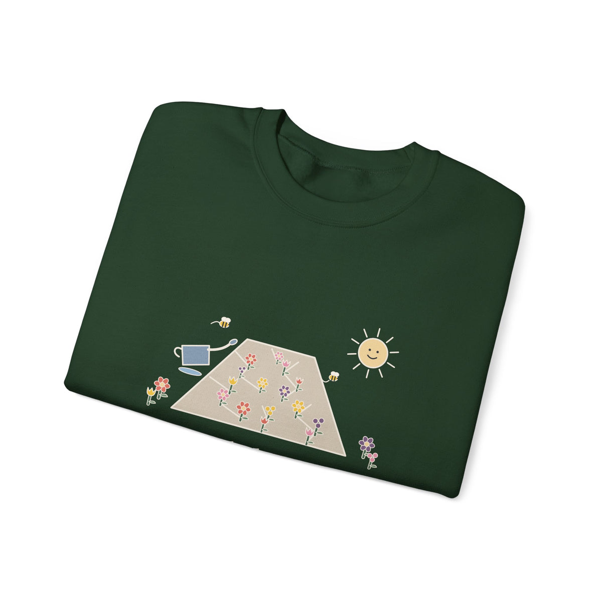 Earth Laughs in Flowers Sweatshirt, Garden Emerson Quote Crewneck with Wildflower Path