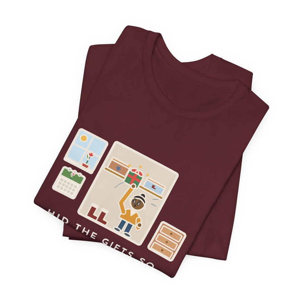 Funny Hidden Gifts T-Shirt, Hid Them So Well in November, Found Them in March, Spring Closet Tee