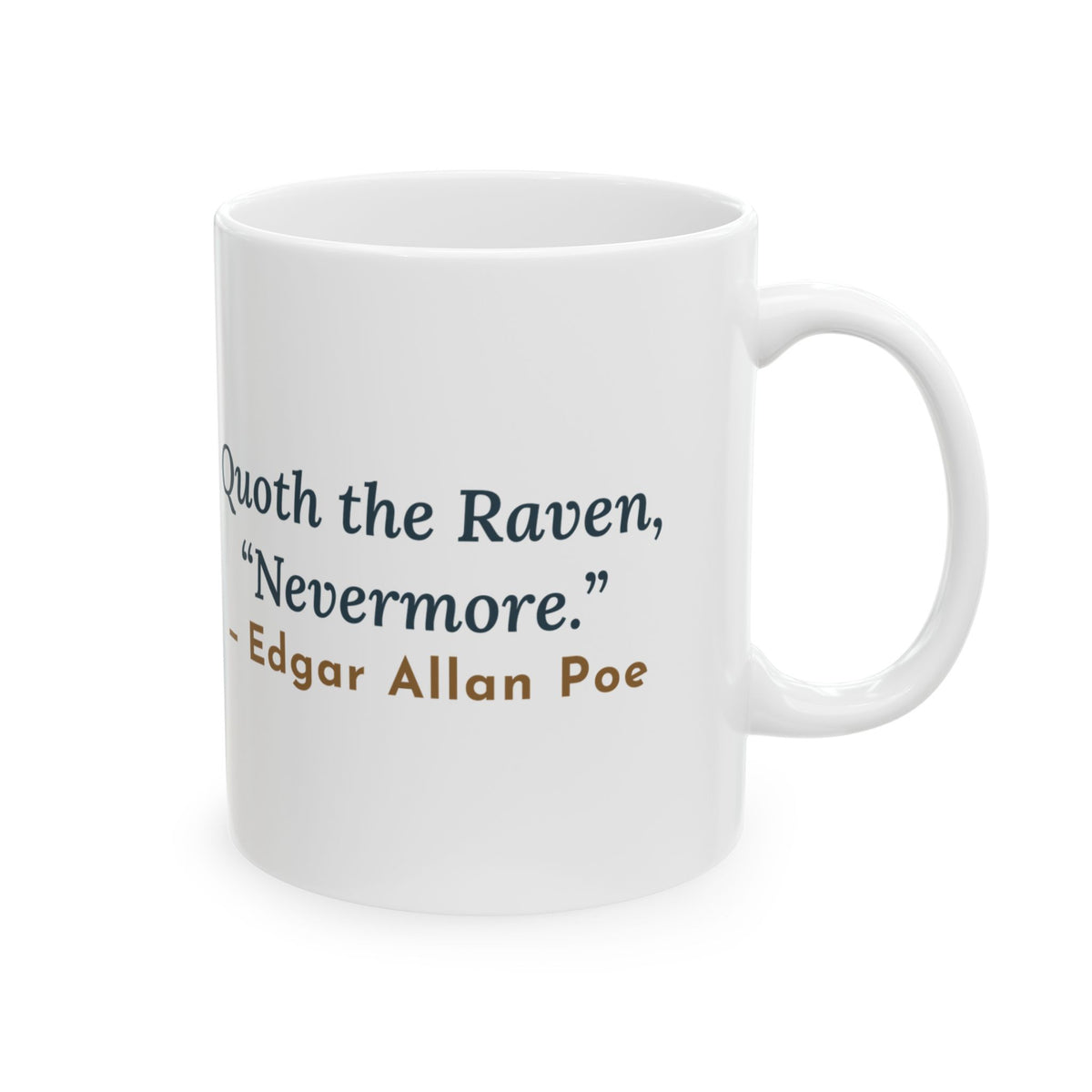 Poe Literary Quote Mug, Quoth the Raven, Gothic Raven on Books Coffee Mug 11oz