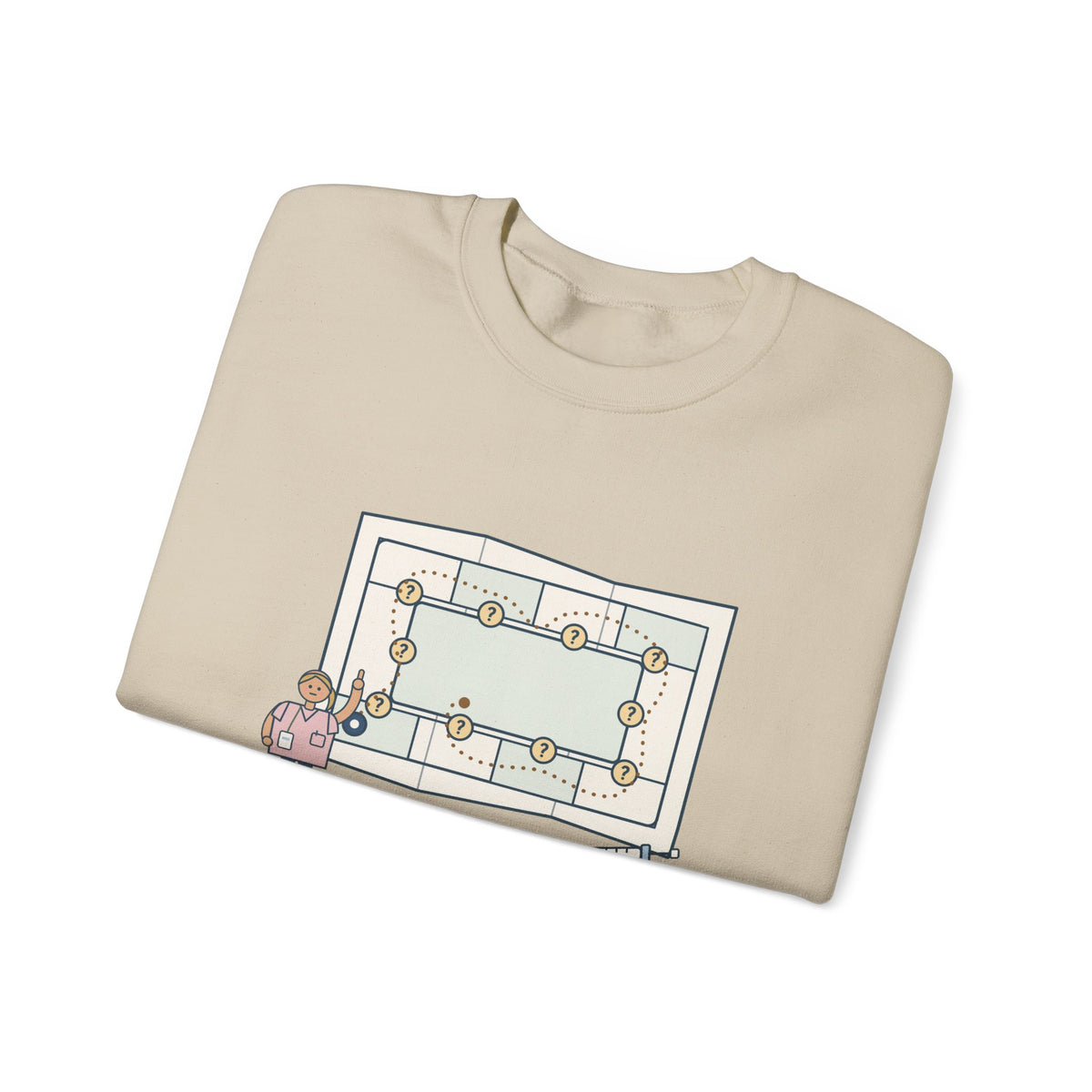 Float Pool Nurse Crewneck Sweatshirt - Where Does This Unit Keep the Flushes?