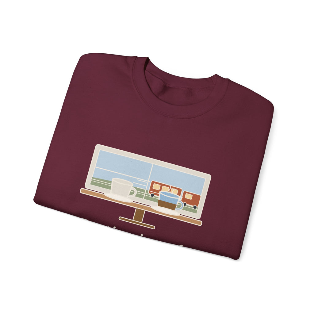 Parting Is Such Sweet Sorrow Sweatshirt, Literary Shakespeare Quote Crewneck with Cafe Window