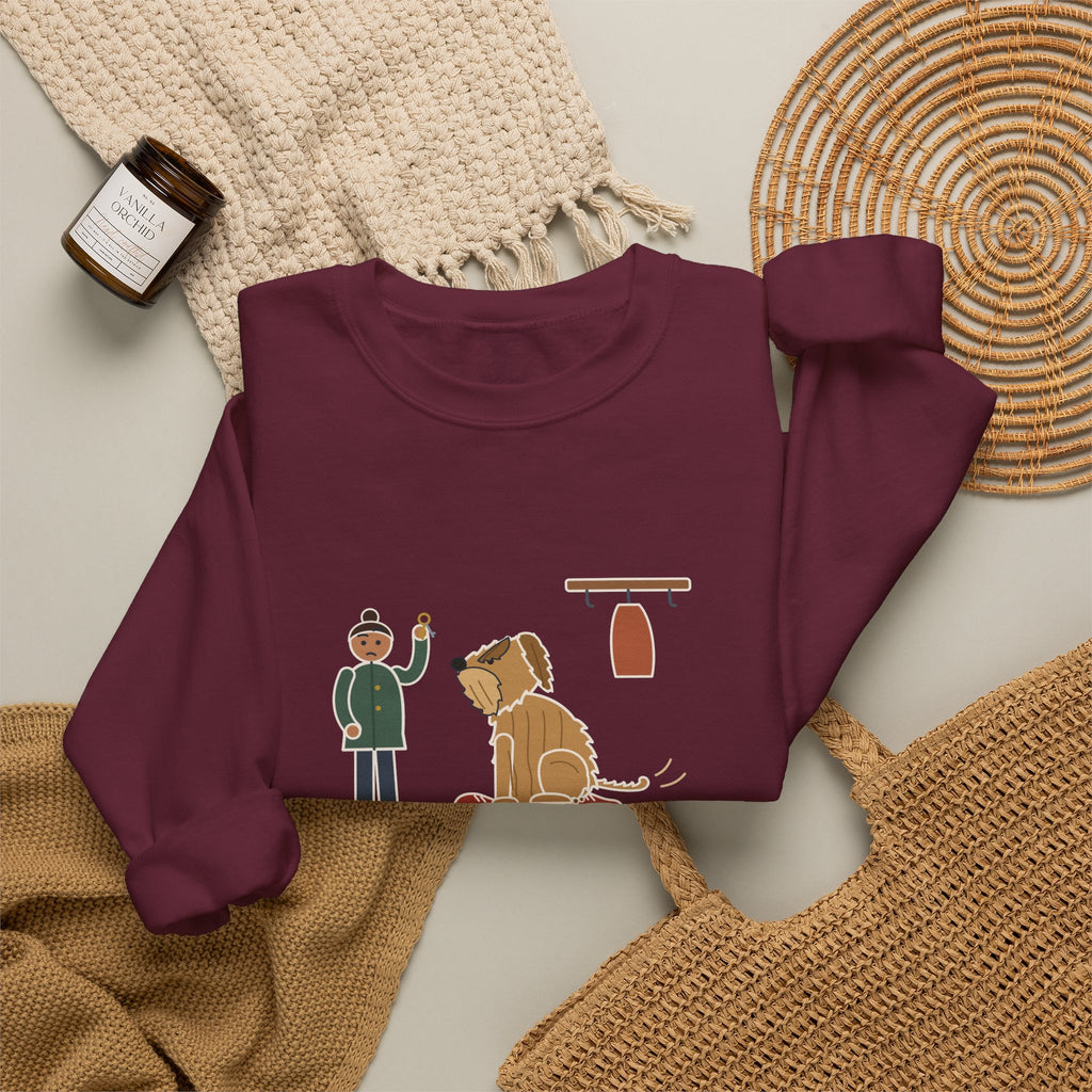 Briard Crewneck Sweatshirt - Sits on My Feet So I Can't Leave Shaggy Dog Owner Gift