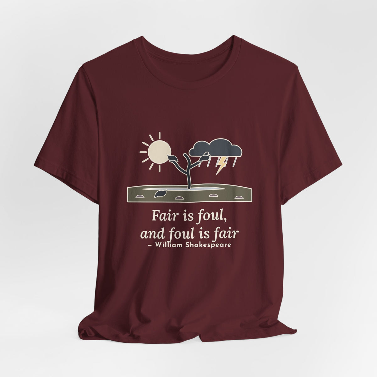 Shakespeare Quote T-Shirt, Fair Is Foul and Foul Is Fair, Gothic Twisted Heath Tree Tee