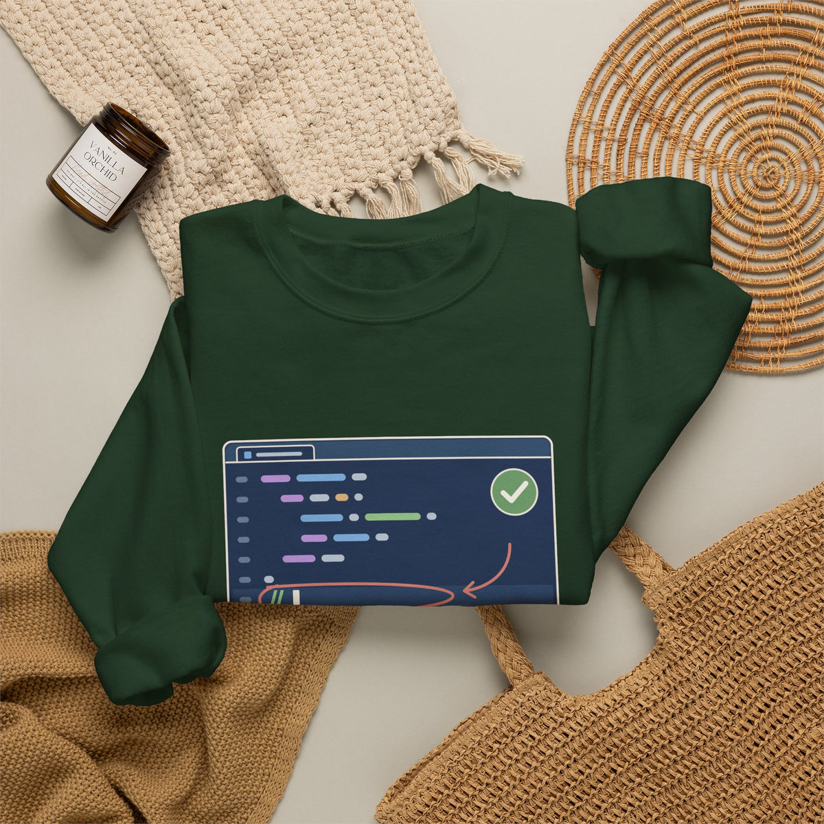 Computer Science Teacher Crewneck Sweatshirt - Your Code Works. Now Comment It.