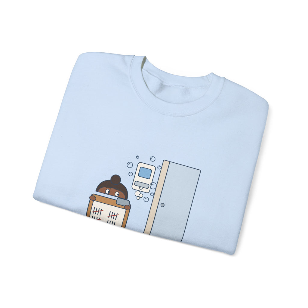 Infection Preventionist Crewneck Sweatshirt - Foam In. Foam Out. I'm Counting.