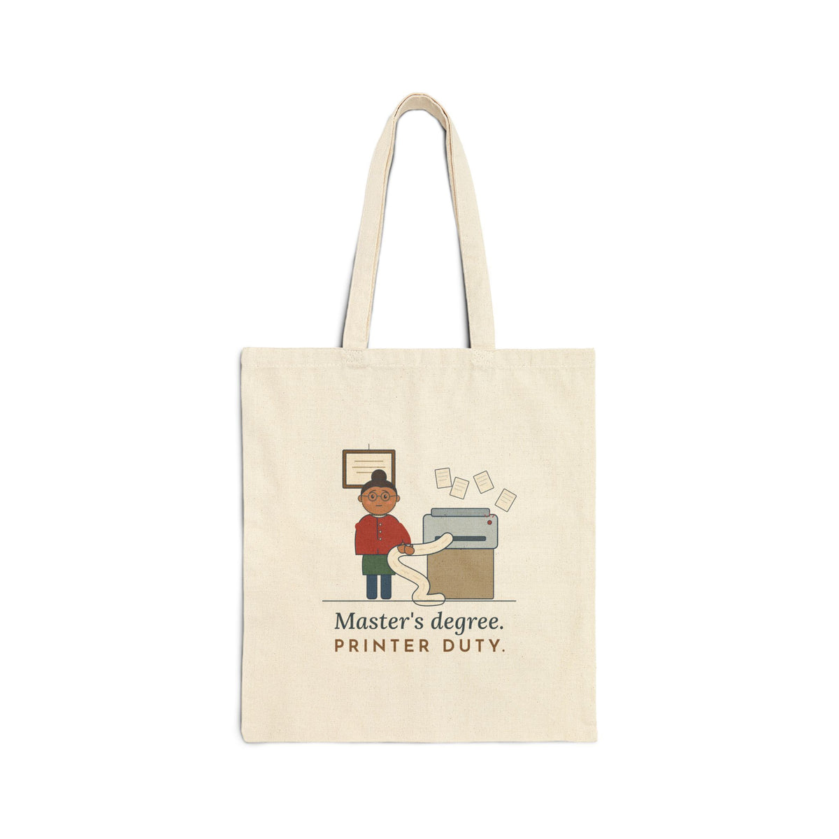 Public Library Librarian Tote Bag - Master's Degree. Printer Duty. Funny Librarian Tote