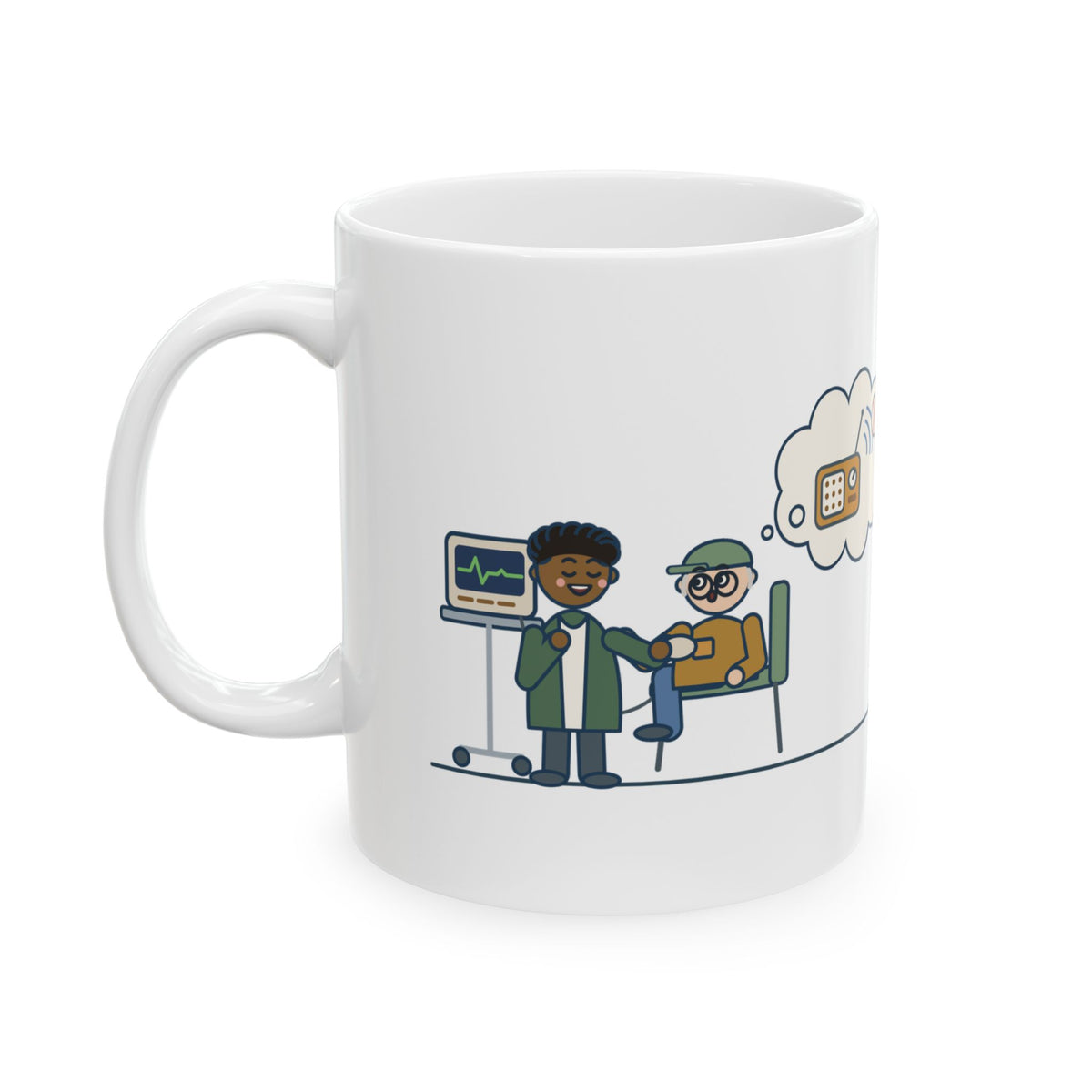 Cardiac Device Clinic Nurse Mug - Pacemaker Check. Does It Get the Ballgame? 11oz Coffee Mug