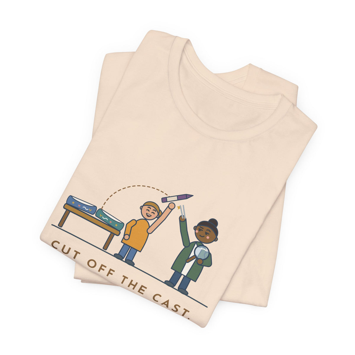 Cast Clinic Nurse T-Shirt - Cut Off the Cast, Found a Missing Crayon Inside Ortho Nurse Tee
