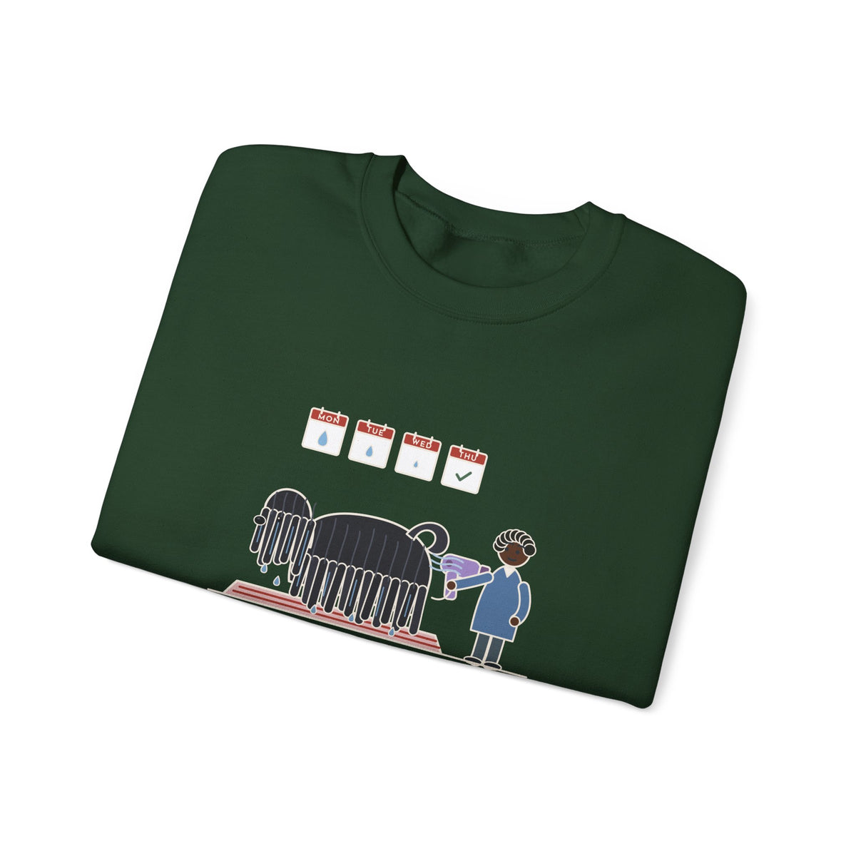 Puli Dog Crewneck Sweatshirt - Came In From the Rain Monday, Dried by Thursday