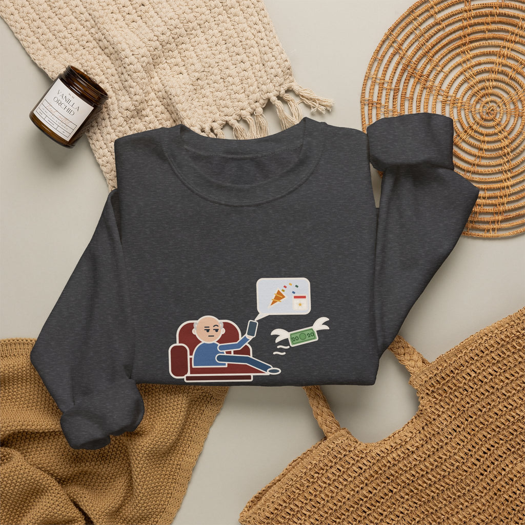 Funny Dad Crewneck Sweatshirt - Daughter Found a New Holiday, I Paid Twenty
