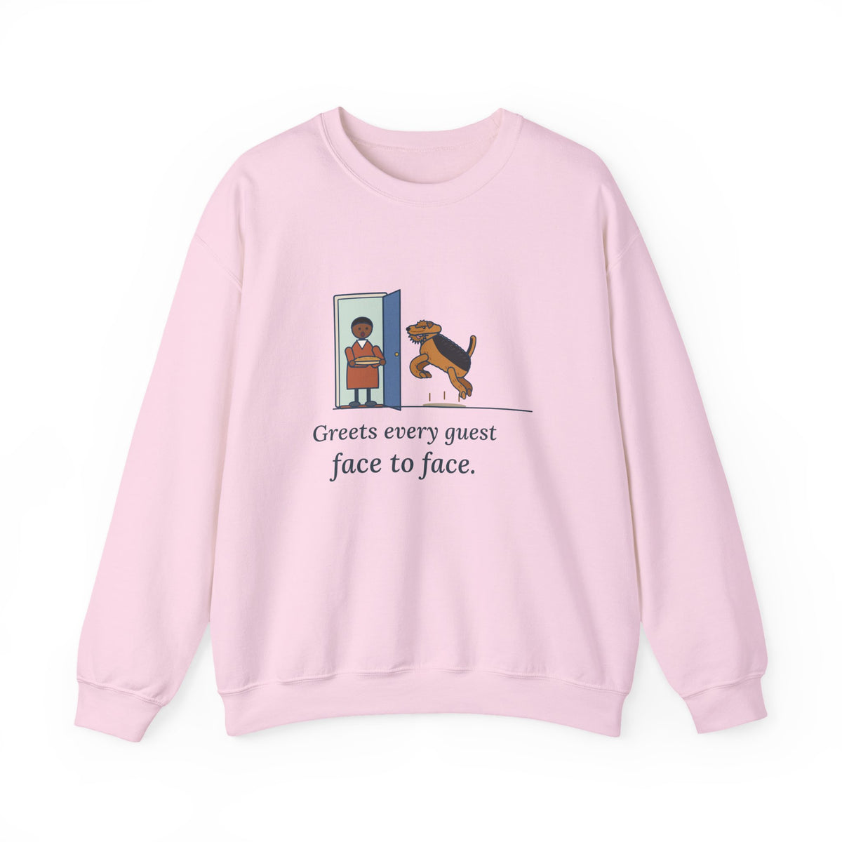 Airedale Terrier Crewneck Sweatshirt - Front Door Greeter Dog Lover Gift