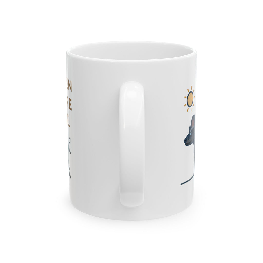 Xoloitzcuintli Coffee Mug - Mine and the Dog's Trailhead Morning