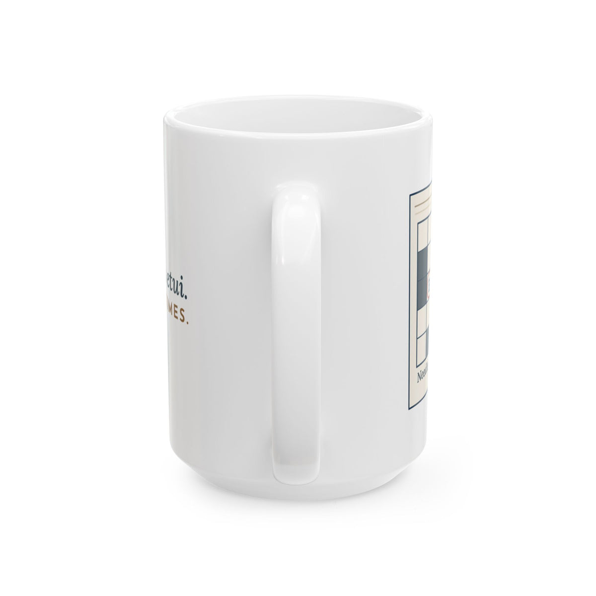 Large 15oz Crossword Puzzles Mug - Never Owned an Etui. Written It 200 Times. Word Nerd Gift