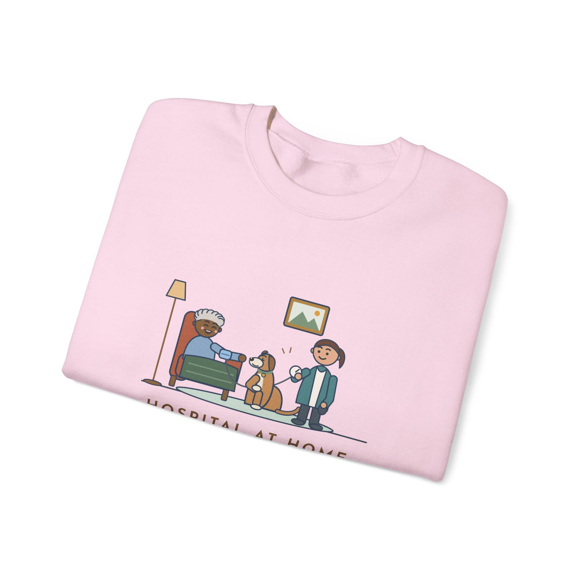 At-Home Care Nurse Crewneck Sweatshirt - The Dog Sat In on Every Vitals Check