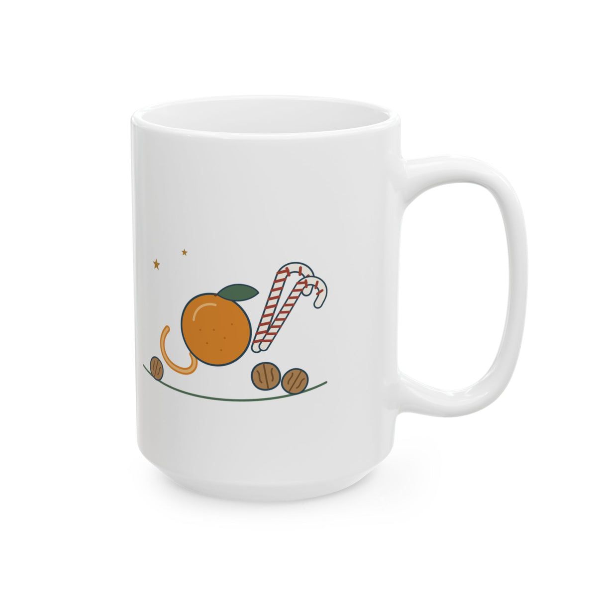 Large 15oz Christmas Stocking-Stuffer Mug - There's Always an Orange in the Toe Grandparent Gift
