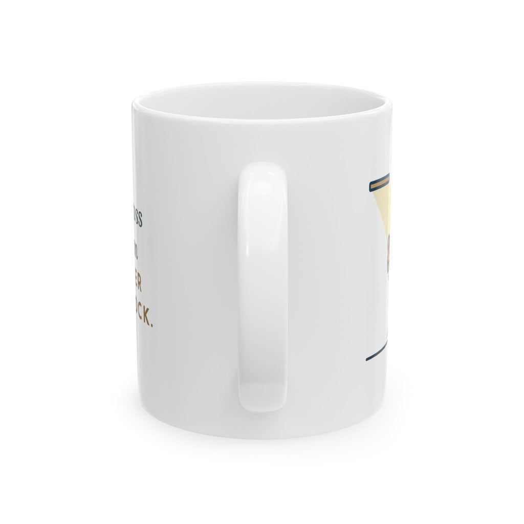 Tiger-Striped Cat Mug - Sprawls Across the Ottoman Like a Tiger on a Sun Rock 11oz Coffee Mug