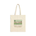 English Setter Tote Bag, Froze Mid-Step in the Backyard, Target Was a Sparrow on the Feeder, Backyard Feeder
