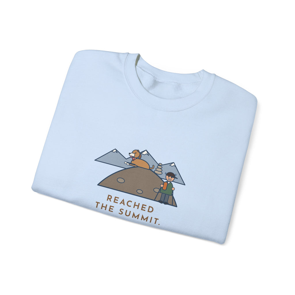 Funny Colorado Hiking Crewneck Sweatshirt - Summit Dog Got There an Hour Earlier