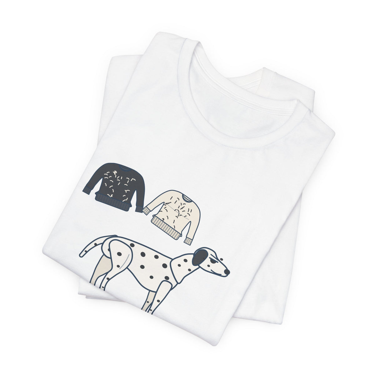 Dalmatian T-Shirt - Sheds in Both Colors. Funny Dalmatian Owner Tee